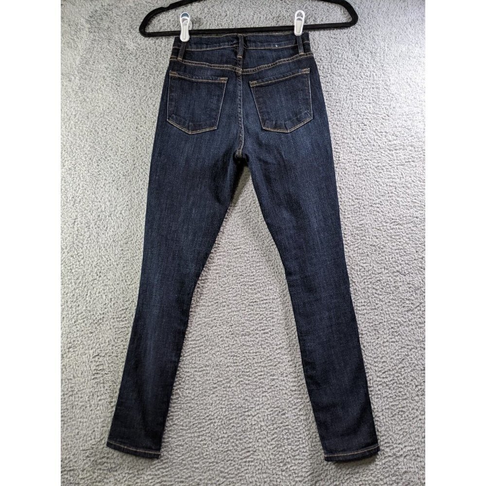 Frame Denim Jeans Womens 27 Ali High Rise Skinny Blue Destroyed Kingland Rip - Picture 2 of 16